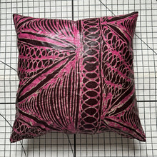 Load image into Gallery viewer, Decorative Handmade Pillow Cushion Cover 16” x 16” 18” x 18” 20” x 20” Kampala Batik African Fabric Pink Brown