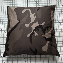 Load image into Gallery viewer, Decorative Handmade Pillow Cushion Cover 16” x 16” 18” x 18” 20” x 20” Brown Army Camouflage Military
