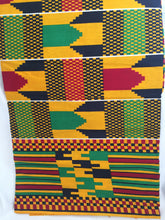 Load image into Gallery viewer, 1yard 2yards Lovely Beautiful African Kente Ankara Quality Cotton Fabric Sold By 1 yard 2 yards