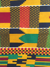Load image into Gallery viewer, 1yard 2yards Lovely Beautiful African Kente Ankara Quality Cotton Fabric Sold By 1 yard 2 yards