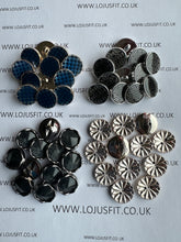 Load image into Gallery viewer, 5 10 15 20 Silver Light Gold Black 18mm Wide Shank Buttons Dresses Tops Coats Babies Blazers Shirt Sewing Craft