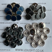 Load image into Gallery viewer, 5 10 15 20 Silver Light Gold Black 18mm Wide Shank Buttons Dresses Tops Coats Babies Blazers Shirt Sewing Craft