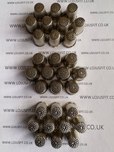 Load image into Gallery viewer, 3 5 10 Silver Metal Thimbles 15mm x 19mm Size 10 Finger Protector Hand Stitching Sewing Craft