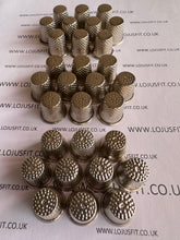 Load image into Gallery viewer, 3 5 10 Silver Metal Thimbles 15mm x 19mm Size 10 Finger Protector Hand Stitching Sewing Craft
