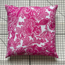 Load image into Gallery viewer, Decorative Handmade Pillow Cushion Cover 16” x 16” 18” x 18” Pink White Flower
