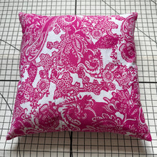 Load image into Gallery viewer, Decorative Handmade Pillow Cushion Cover 16” x 16” 18” x 18” Pink White Flower
