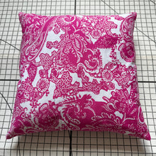 Load image into Gallery viewer, Decorative Handmade Pillow Cushion Cover 16” x 16” 18” x 18” Pink White Flower