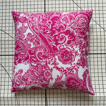 Load image into Gallery viewer, Decorative Handmade Pillow Cushion Cover 16” x 16” 18” x 18” Pink White Flower