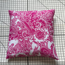 Load image into Gallery viewer, Decorative Handmade Pillow Cushion Cover 16” x 16” 18” x 18” Pink White Flower