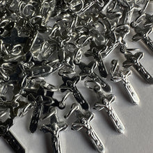 Load image into Gallery viewer, 10 20 SPIRITUAL SILVER CROSS Crucifix 20mm x 11mm Faith Delivery Protections Praying Prayer Fasting Crosses Christmas Naming Ceremony