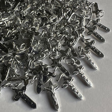 Load image into Gallery viewer, 10 20 SPIRITUAL SILVER CROSS Crucifix 20mm x 11mm Faith Delivery Protections Praying Prayer Fasting Crosses Christmas Naming Ceremony