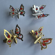 Load image into Gallery viewer, 1pc Butterfly Hair Clip Silver Gold Girls Ladies Women Flowers Wedding Decorations Sewing Craft