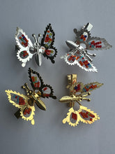 Load image into Gallery viewer, 1pc Butterfly Hair Clip Silver Gold Girls Ladies Women Flowers Wedding Decorations Sewing Craft