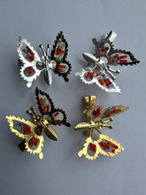Load image into Gallery viewer, 1pc Butterfly Hair Clip Silver Gold Girls Ladies Women Flowers Wedding Decorations Sewing Craft