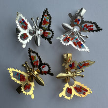Load image into Gallery viewer, 1pc Butterfly Hair Clip Silver Gold Girls Ladies Women Flowers Wedding Decorations Sewing Craft