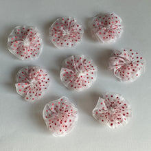 Load image into Gallery viewer, 10 Pink n White Organza Flowers 42mm Girls Ladies Women Flowers Wedding Decorations Craft Beauty Hair Care Makeup