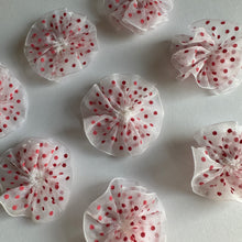 Load image into Gallery viewer, 10 Pink n White Organza Flowers 42mm Girls Ladies Women Flowers Wedding Decorations Craft Beauty Hair Care Makeup