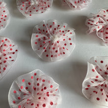 Load image into Gallery viewer, 10 Pink n White Organza Flowers 42mm Girls Ladies Women Flowers Wedding Decorations Craft Beauty Hair Care Makeup