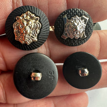 Load image into Gallery viewer, 6 10 20 BIG CAT Silver Gold Black 18mm 21mm Wide Shank Buttons Jaguar Tiger Lion Cheetah Leopard Panther Puma Coats Blazers Jackets Suits