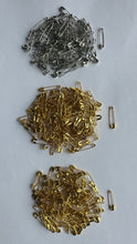 Load image into Gallery viewer, 100pcs 200pcs 500pcs Tailors Safety Pins Gold or Silver Office Sewing Craft Dressmaker Art 19mm 22mm Long Seamstress Clothing Alterations And Repairs