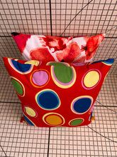 Load image into Gallery viewer, Decorative Handmade Pillow Cushion Cover 16” x 16” 18” x 18” Round Circles Red Multi Coloured