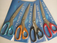 Load image into Gallery viewer, 9 1/2" Orange Blue Red Black SCISSORS STAINLESS STEEL Sewing Craft Home Kitchen Office Multi Purpose Use