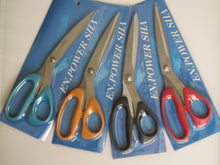 Load image into Gallery viewer, 9 1/2" Orange Blue Red Black SCISSORS STAINLESS STEEL Sewing Craft Home Kitchen Office Multi Purpose Use