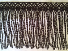 Load image into Gallery viewer, 1 yard DARK BROWN Fringe Quality Lace Trims 8 1/2inches or 21 1/2cm Drop/Wide Scrapbooking Cardmaking Wedding Dresses Sewing Craft Trimmings