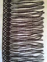 Load image into Gallery viewer, 1 yard DARK BROWN Fringe Quality Lace Trims 8 1/2inches or 21 1/2cm Drop/Wide Scrapbooking Cardmaking Wedding Dresses Sewing Craft Trimmings