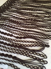 Load image into Gallery viewer, 1 yard DARK BROWN Fringe Quality Lace Trims 8 1/2inches or 21 1/2cm Drop/Wide Scrapbooking Cardmaking Wedding Dresses Sewing Craft Trimmings