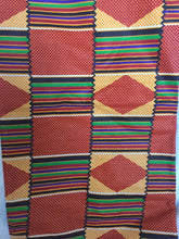 Load image into Gallery viewer, 1yard 2yards Lovely Beautiful African Kente Ankara Quality Cotton Fabric Sold By 1 yard 2 yards