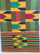 Load image into Gallery viewer, 1yard 2yards Lovely Beautiful African Kente Ankara Quality Cotton Fabric Sold By 1 yard 2 yards