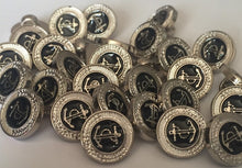 Load image into Gallery viewer, 10 20 Anchor On Black Circle Shank Quality Buttons 13mm Wide Dresses Tops Coats Babies Blazers Shirt Sewing Craft