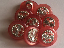 Load image into Gallery viewer, 20 40 Diamante Silver Centre Shank Flat Quality Buttons 11mm 12mm Wide Dresses Tops Coats Babies Blazers Shirt Sewing Craft