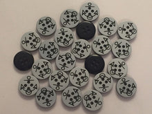 Load image into Gallery viewer, 10 20 LIGHT GREY Black Arrows Anchor Key Hole 13mm Wide Quality Beautiful Buttons Jacket Shirt Sewing Craft