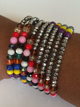 Load image into Gallery viewer, Wrist Wrap Around Beaded Bracelet Wristband Wire African Beads Spiral Bangle Charm Cuffs Green Yellow
