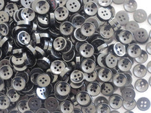 Load image into Gallery viewer, 50 100 BLACK Quality Buttons Shirt Sewing Craft 12mm Wide More Colours Also Available