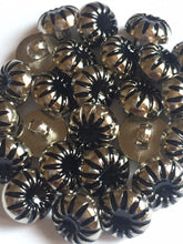 Load image into Gallery viewer, 10 20 BLACK JELLY Silver Shank Quality Buttons 13mm Wide Dresses Tops Coats Babies Blazers Shirt Sewing Craft