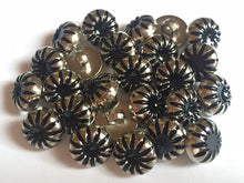 Load image into Gallery viewer, 10 20 BLACK JELLY Silver Shank Quality Buttons 13mm Wide Dresses Tops Coats Babies Blazers Shirt Sewing Craft