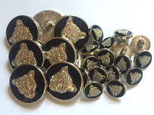 Load image into Gallery viewer, 5 10 20 BIG CAT Silver Black 13mm 25mm Wide Shank Quality Buttons Jaguar Tiger Lion Cheetah Leopard Panther Puma Coats Blazers Jackets Suits