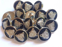 Load image into Gallery viewer, 5 10 20 BIG CAT Silver Black 13mm 25mm Wide Shank Quality Buttons Jaguar Tiger Lion Cheetah Leopard Panther Puma Coats Blazers Jackets Suits