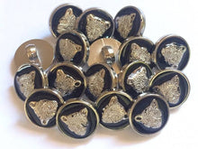 Load image into Gallery viewer, 5 10 20 BIG CAT Silver Black 13mm 25mm Wide Shank Quality Buttons Jaguar Tiger Lion Cheetah Leopard Panther Puma Coats Blazers Jackets Suits