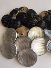 Load image into Gallery viewer, 5 10 20 Silver Shank Water Bubbles Dot Glass 13mm 21mm 26mm 31mm Wide Quality Buttons Shine Dresses Tops Coats Blazers Shirt Sewing Craft