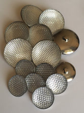 Load image into Gallery viewer, 5 10 20 Silver Shank Water Bubbles Dot Glass 13mm 21mm 26mm 31mm Wide Quality Buttons Shine Dresses Tops Coats Blazers Shirt Sewing Craft