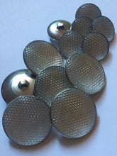 Load image into Gallery viewer, 5 10 20 Silver Shank Water Bubbles Dot Glass 13mm 21mm 26mm 31mm Wide Quality Buttons Shine Dresses Tops Coats Blazers Shirt Sewing Craft