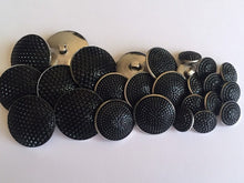 Load image into Gallery viewer, 5 10 20 Silver Shank Water Bubbles Dot Glass 13mm 21mm 26mm 31mm Wide Quality Buttons Shine Dresses Tops Coats Blazers Shirt Sewing Craft