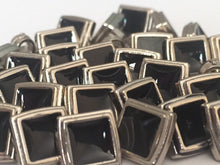 Load image into Gallery viewer, 10 Black Square Shank Quality Buttons 10mm Wide Dresses Tops Coats Babies Blazers Shirt Sewing Craft