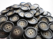 Load image into Gallery viewer, 10 Lovely BLACK Buttons for Sewing Craft Cards Coat Shirt Jacket 25mm