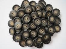 Load image into Gallery viewer, 10 Lovely BLACK Buttons for Sewing Craft Cards Coat Shirt Jacket 25mm