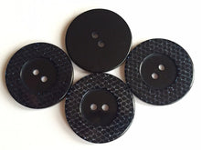 Load image into Gallery viewer, 2pcs 3pcs BLACK NAVY Shine Bling Glitter Buttons 38mm Wide Sewing Craft Jacket Shirt Skirt Trousers Coat Many Colours